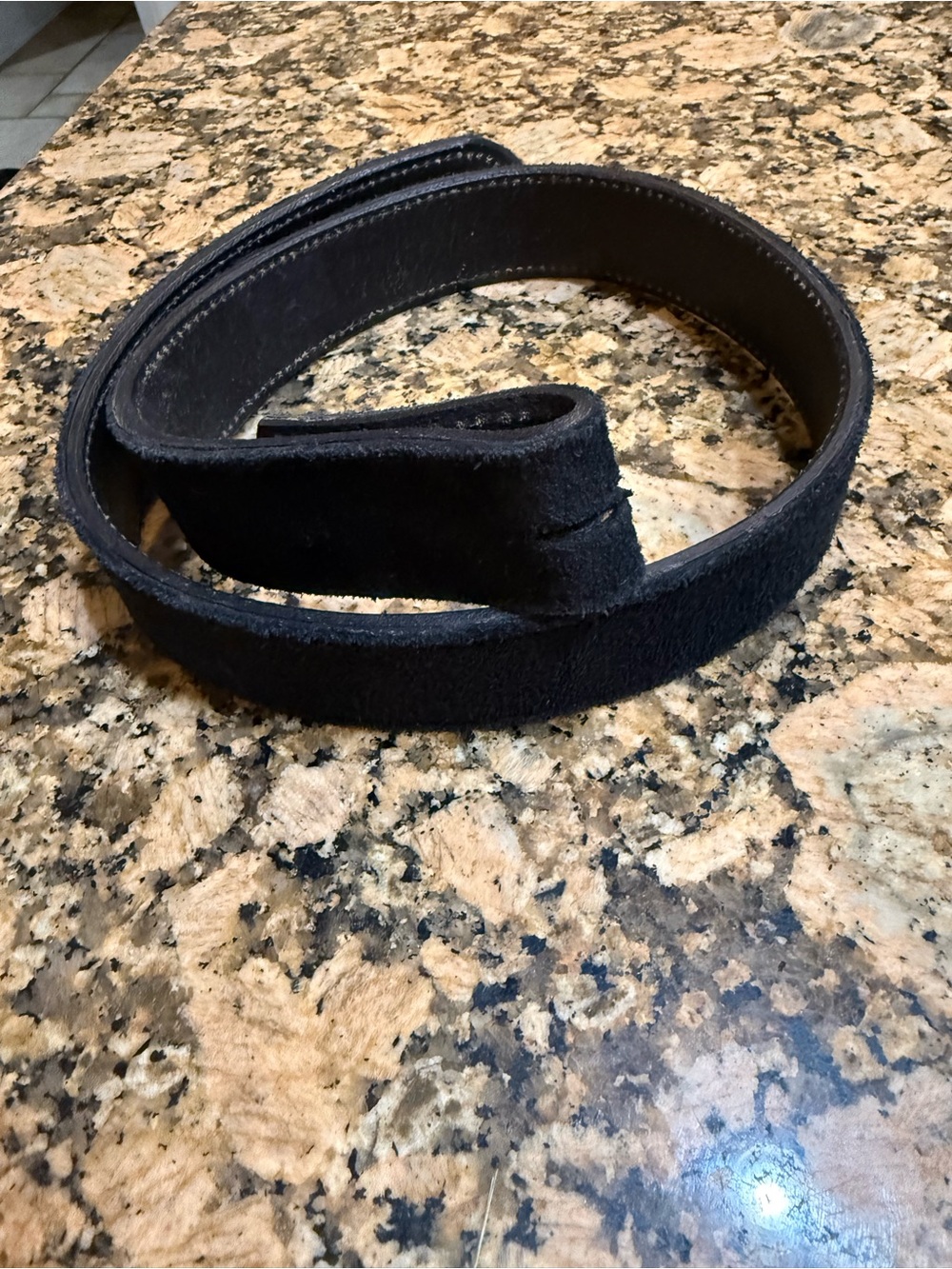 Hobby Horse unisex Black Suede Leather Belt - Classic Style